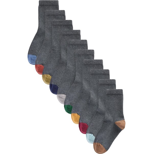 Next Ponožky mokka / sivá melírovaná / zelená / purpurová 62385937