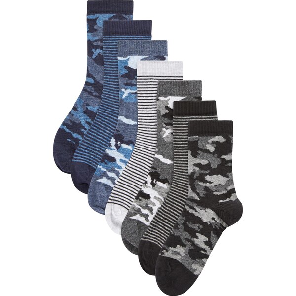 Next Ponožky zafírová / sivá / čierna / biela 62385957