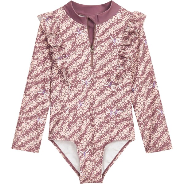 PLAYSHOES Jednodielne plavky levanduľová / cyklaménová / červená / 62386391