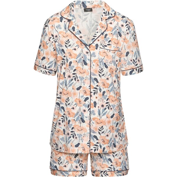 VIVANCE Kraťasy námornícka modrá / modrosivá / broskyňová / biela 63157664