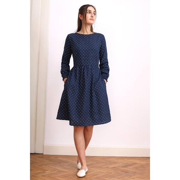 Lotika Linen Ľanové bodkované šaty 63334441