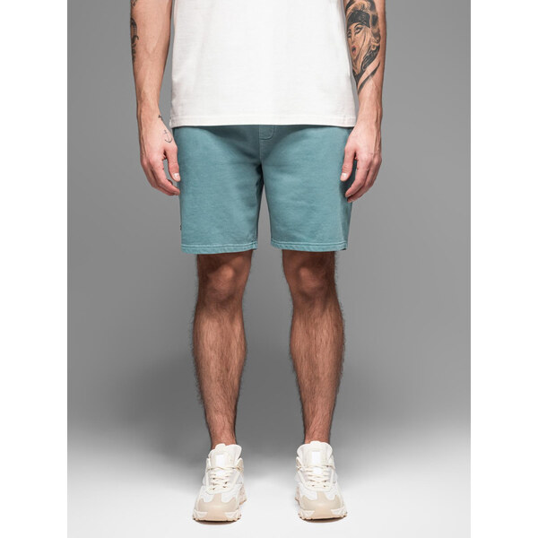 Ombre Mens RELAXED FIT athleisure style short sweat shorts - turquoise 64789162