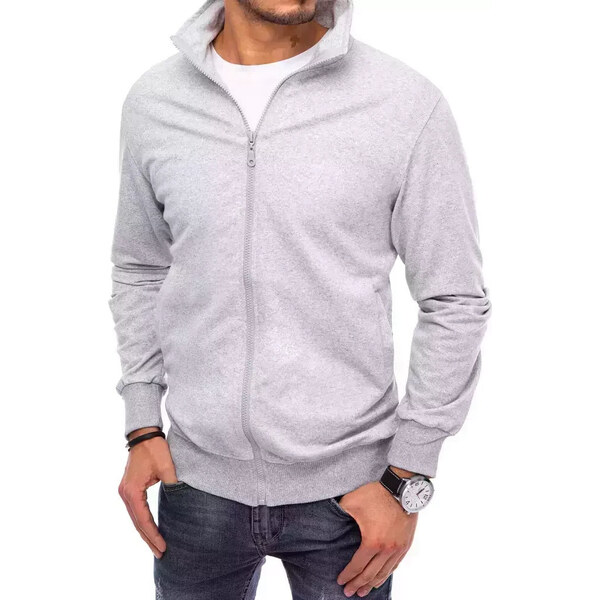 Svetlo sivá basic mikina na zips BX5085 28903271