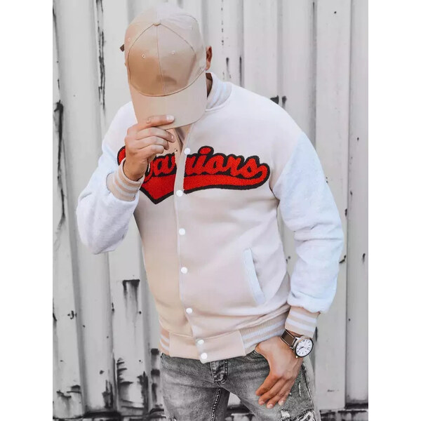 BASIC Béžová bomber mikina WARRIORS BX5432 36539203