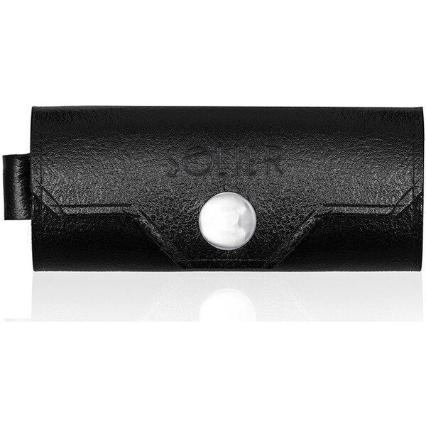 Kožená čierna peňaženka na kľúče SOLIER SA11 BLACK 3568723