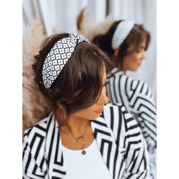BASIC Bielo-čierna vzorovaná čelenka TORRENS HY0023 42769699