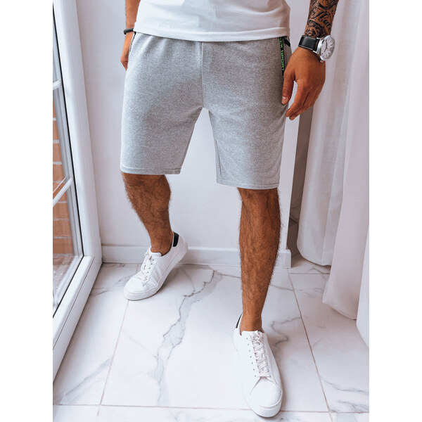 BASIC Svetlosivé pánske teplákové šortky SX2228 42790367