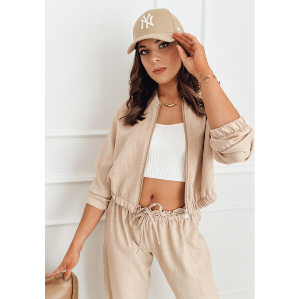 BASIC Béžová bomber mikina MADDISON RY2319 49104444