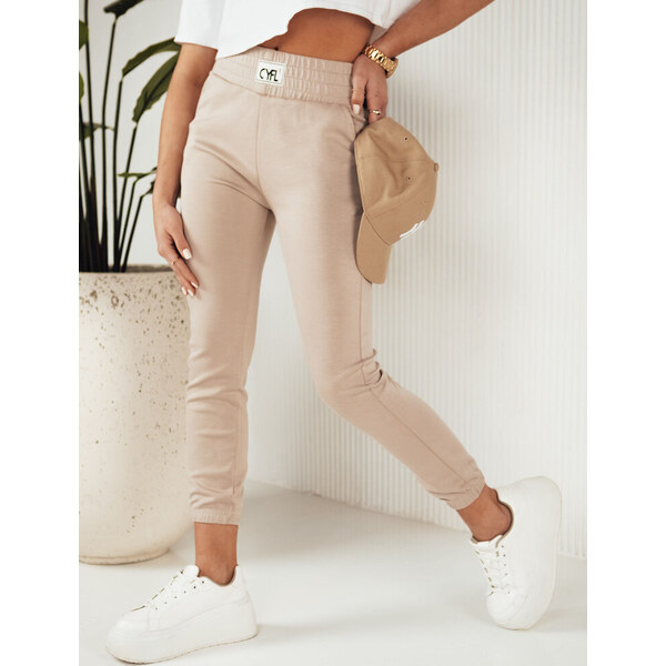 BASIC Béžové pohodlné tepláky CYFL UY1808 49104467