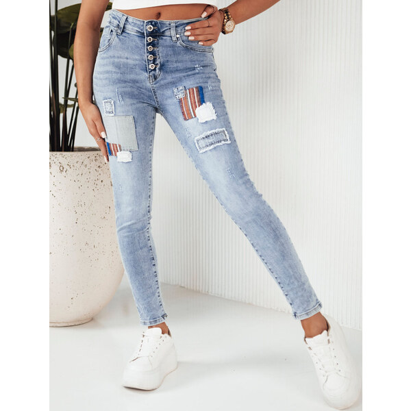 BASIC Svetlomodré rifle s nášivkami LALUNA UY1865 49135976