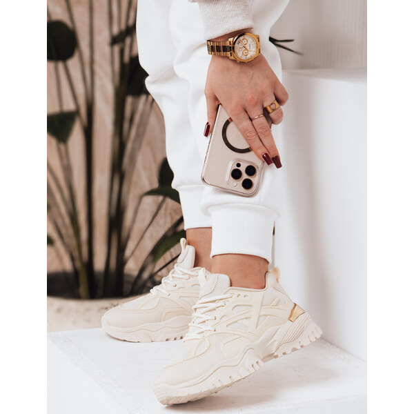 BASIC Béžové sneakersy na platforme CILLE ZY0459 49206206