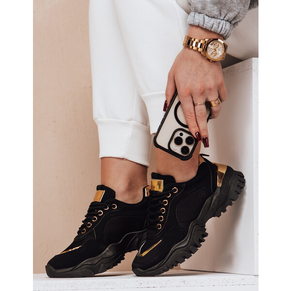 BASIC Čierne sneakersy na platforme LIZZE ZY0456 49206210