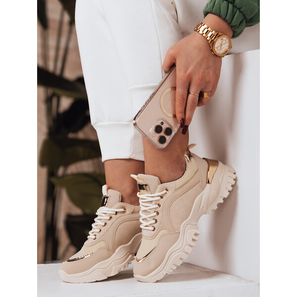 BASIC Béžové sneakersy na platforme LIZZE ZY0457 49206212