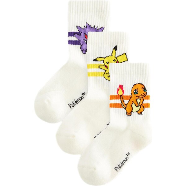 Next Ponožky svetlomodrá / tmavofialová / čierna / biela 62396099