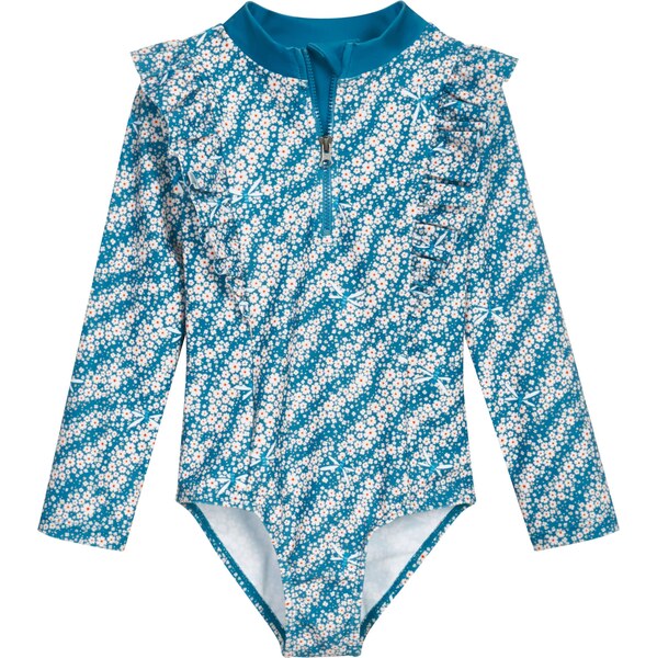 PLAYSHOES Jednodielne plavky petrolejová / oranžová / biela 62396397