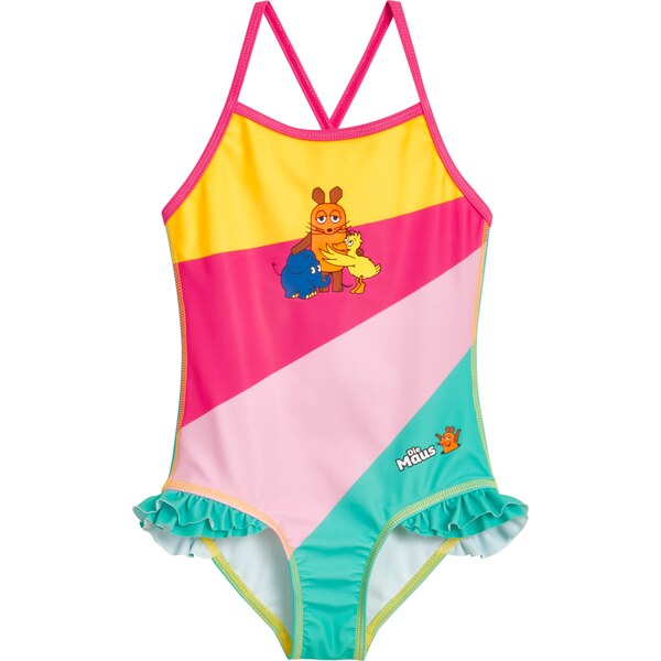 PLAYSHOES Jednodielne plavky Die Maus Freunde medová / nefritová / 62396389