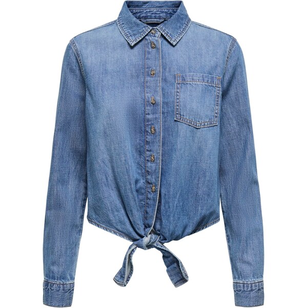 ONLY Blúzka ONLSevigny Lecey modrá denim 62396202