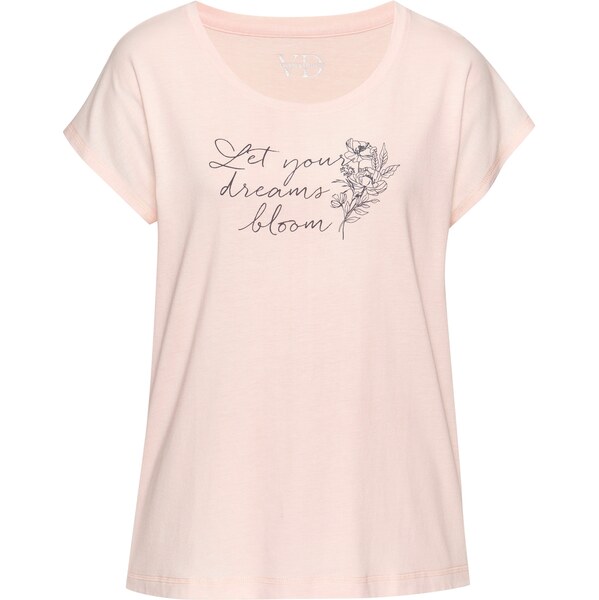 VIVANCE Tričká na spanie pastelovo ružová / čierna 63156516