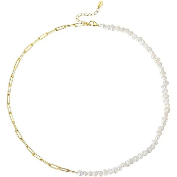 MAJYA Strieborná retiazka s perlami MARGIT pozlátená 11628 64582712