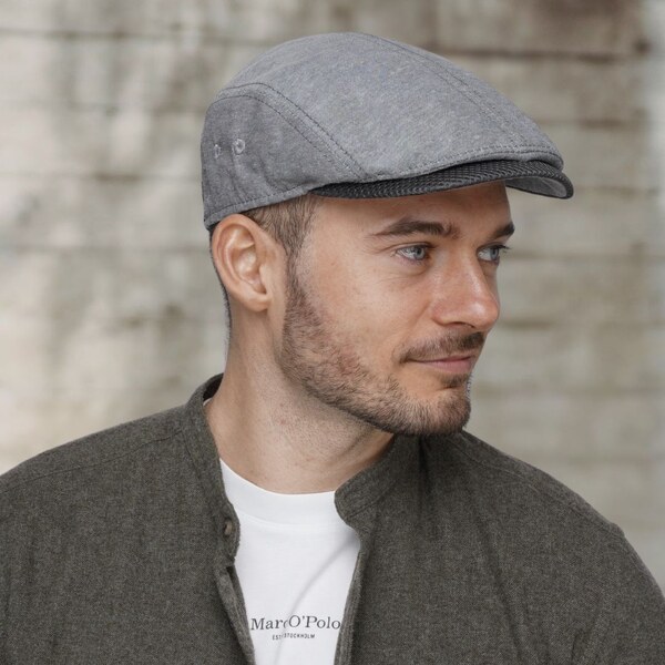 Letná pánska šedá bekovka Krumlovanka s reguláciou veľkosti Krm-0001 62406967