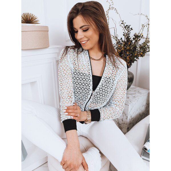 BASIC Svetlomodrý čipkovaný bomber TIRISH TY2800 32265153