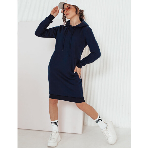 Tmavomodré basic mikinové šaty GARNET EY2143 37515295