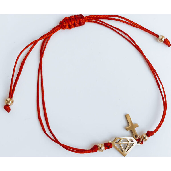 BASIC Náramok HEARTBEAT so vzorom kryštálu - červený LY0078 42769761