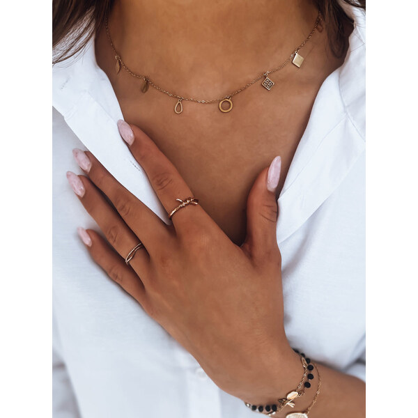 BASIC Zlatý náhrdelník s príveskami PUNTA IY0075 43936001