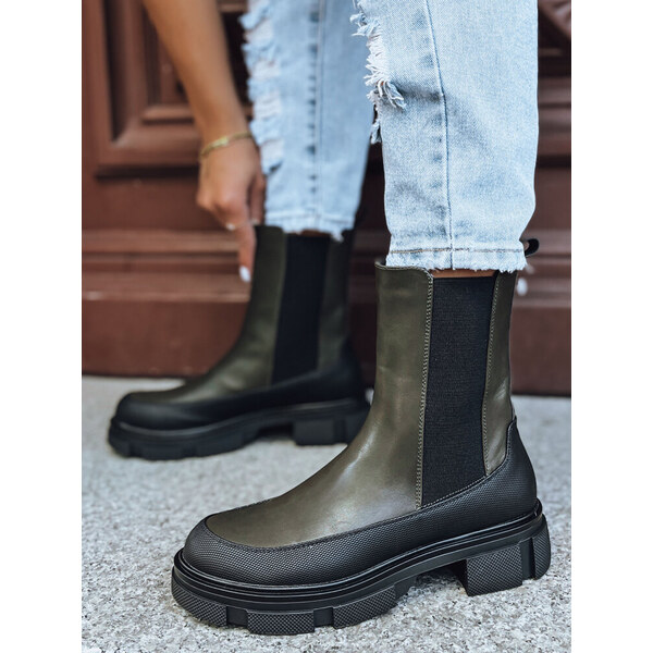 BASIC Khaki chelsea členkové topánky FROSTFALL ZY0354 46156845