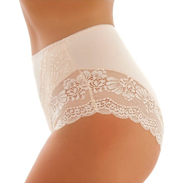 Dámske bavlnené nohavičky s vysokým psom a čipkou Emili Melisa 3XL-4XL 62407262