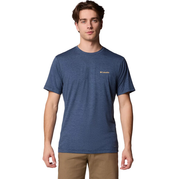 Tmavomodré pánske tričko s krátkym rukávom Columbia Kwick Hike Back 65151485