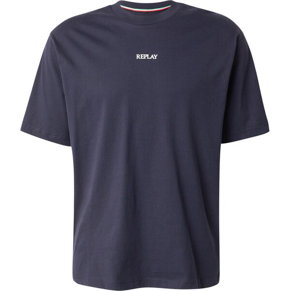 REPLAY Tričko námornícka modrá / biela 65644816