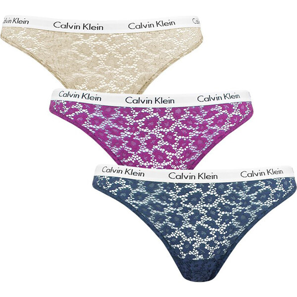 Dámske brazílske čipky Carousel 3Pack QD3925E-6Q2 - Calvin Klein 62409604