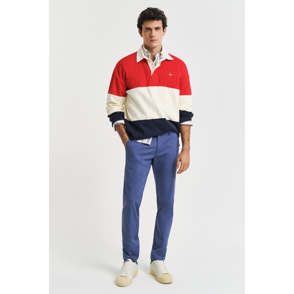 NOHAVICE GANT SLIM SPORTS CHINOS DUSTY NAVY 62414450