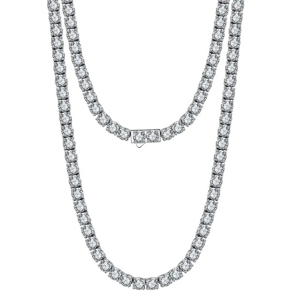 MAJYA Strieborná tenisová retiazka DONE 40 cm | šírka 4 mm 11598 64582733