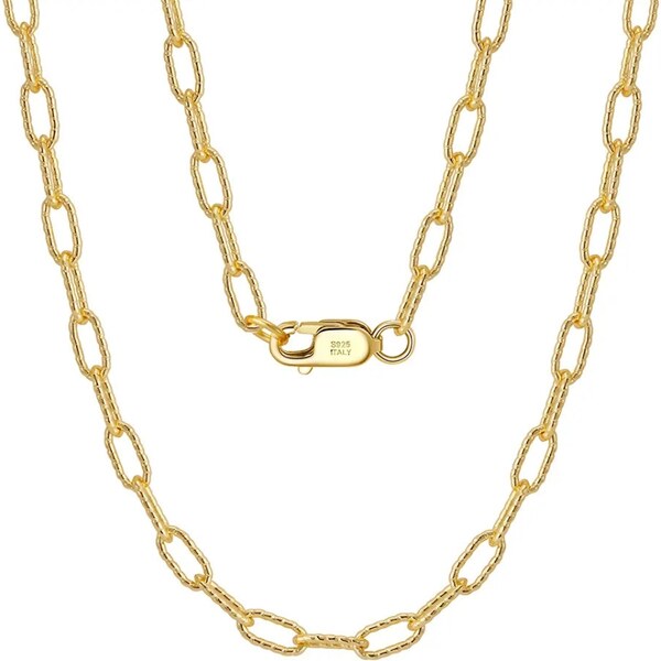 MAJYA Strieborná retiazka ZORAN 50 cm | šírka 3 mm pozlátená 11584 64582436