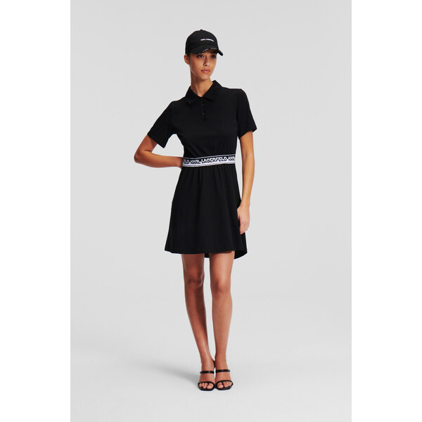 ŠATY KARL LAGERFELD LOGO TAPE SHIRT DRESS 49089620