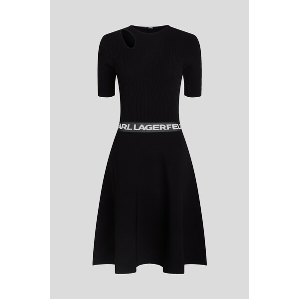 ŠATY KARL LAGERFELD SSLV LOGO KNIT DRESS 50872605