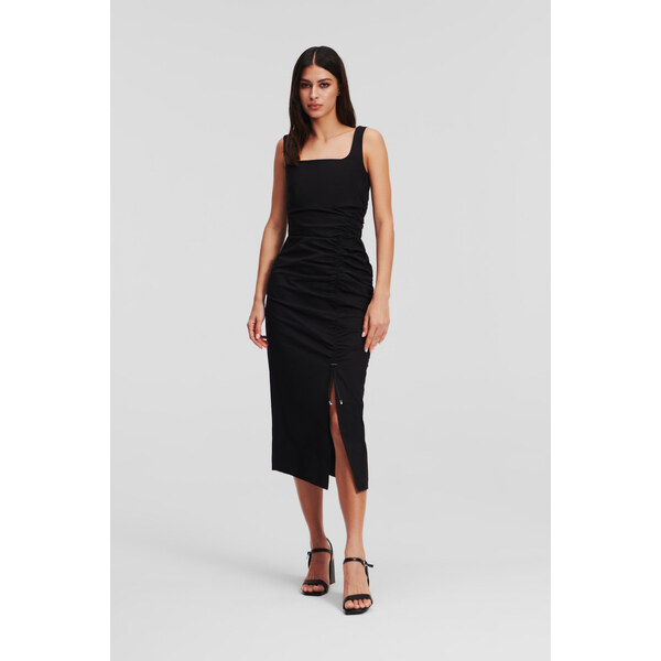 ŠATY KARL LAGERFELD GATHERED STRETCH DRESS 52624583
