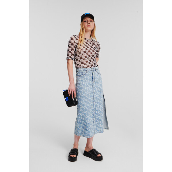 SUKŇA KARL LAGERFELD JEANS KLJ MONOGRAM DENIM MAXI SKIRT 53046800