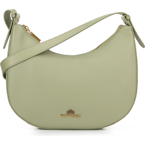Wittchen Kožená kabelka typu bagetka pistáciová 100-4E-210-Z 66066365