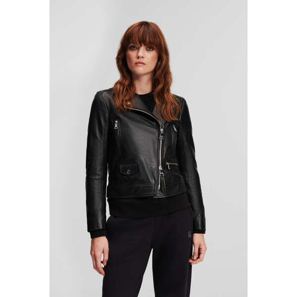 BUNDA KARL LAGERFELD IKONIK GLITTER LEATHER BIKER 48049438