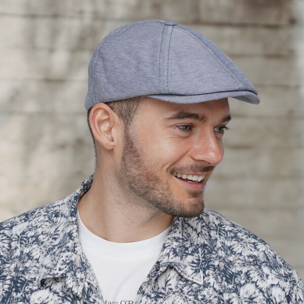 Letná bavlnená pánska modrá bekovka Krumlovanka s reguláciou veľkosti 62422529