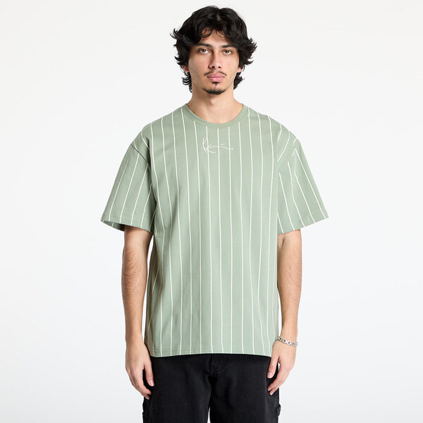 Tričko Karl Kani Small Signature Essential Pinstripe Tee Green L 62423794