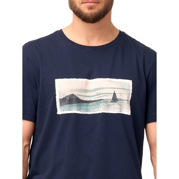 Modro-sivé pánske krátke pyžamo s potlačou Key MNS 606 B25 kr/r M-2XL 62426999