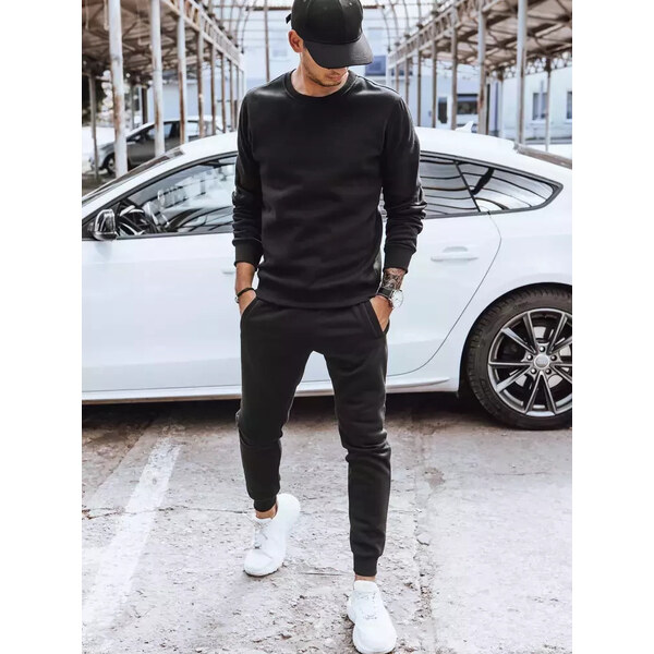 BASIC Čierna tepláková súprava bez kapucne AX0606 35384510