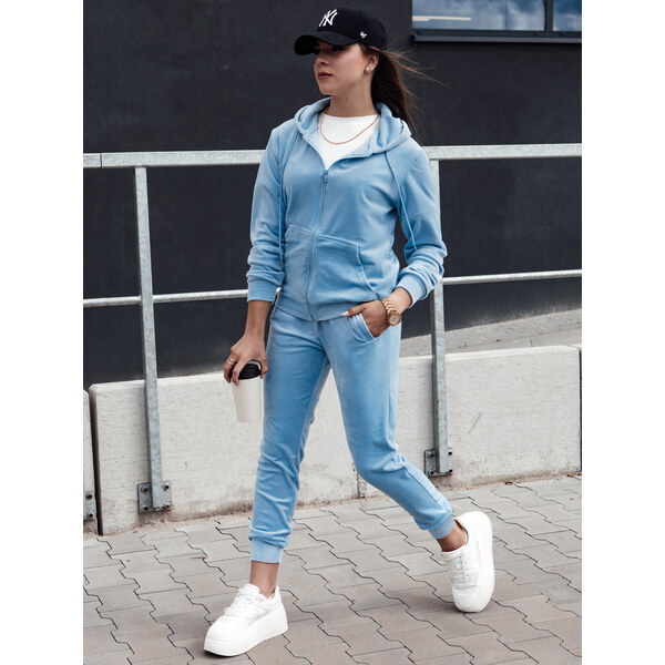 BASIC Svetlomodrá velúrová tepláková súprava VELCOMFY AY1078 56436943