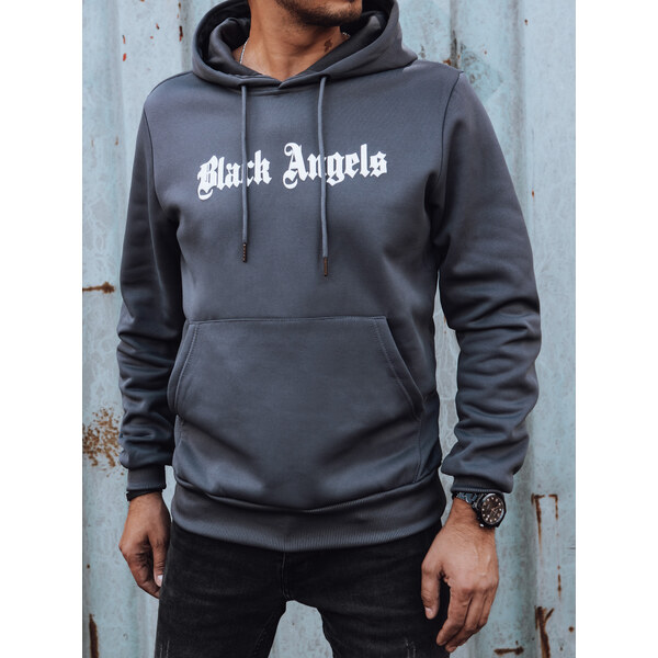 BASIC Tmavosivá mikina s nápisom LOS ANGELS BX5797 56436966