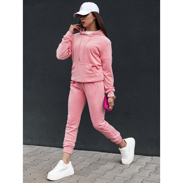 BASIC Ružová velúrová tepláková súprava RELAX FIT AY1069 56436978