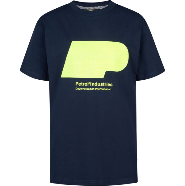 Petrol Industries Tričko Seapearl námornícka modrá / svetlozelená 62433947
